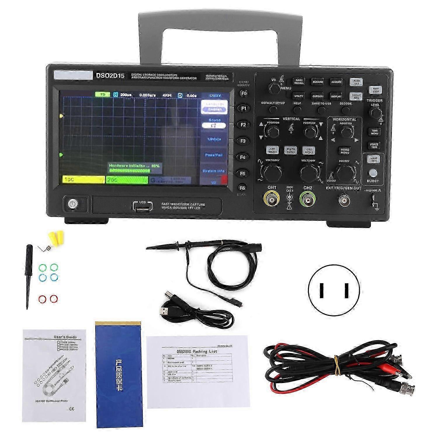 Ds02d15 150mhz 8m(2ch) Digital Storage Oscilloscope Sampling Rate 1gsa/s With Signal Sourceus Plug 1