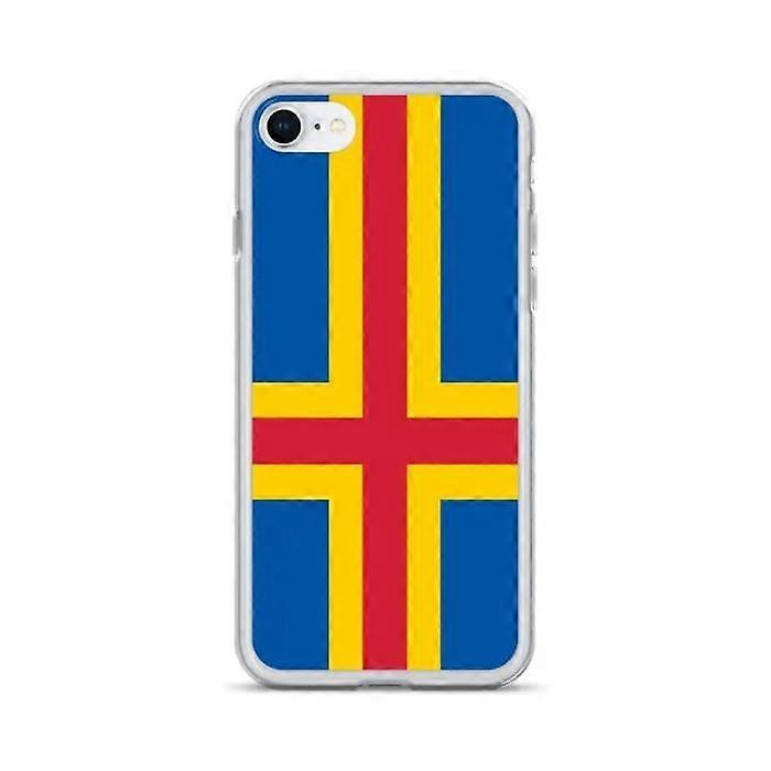 Phone case - PIXELFORMA - Åland flag - Compatible with iPhone SE - Flexible - Shockproof - Silicone