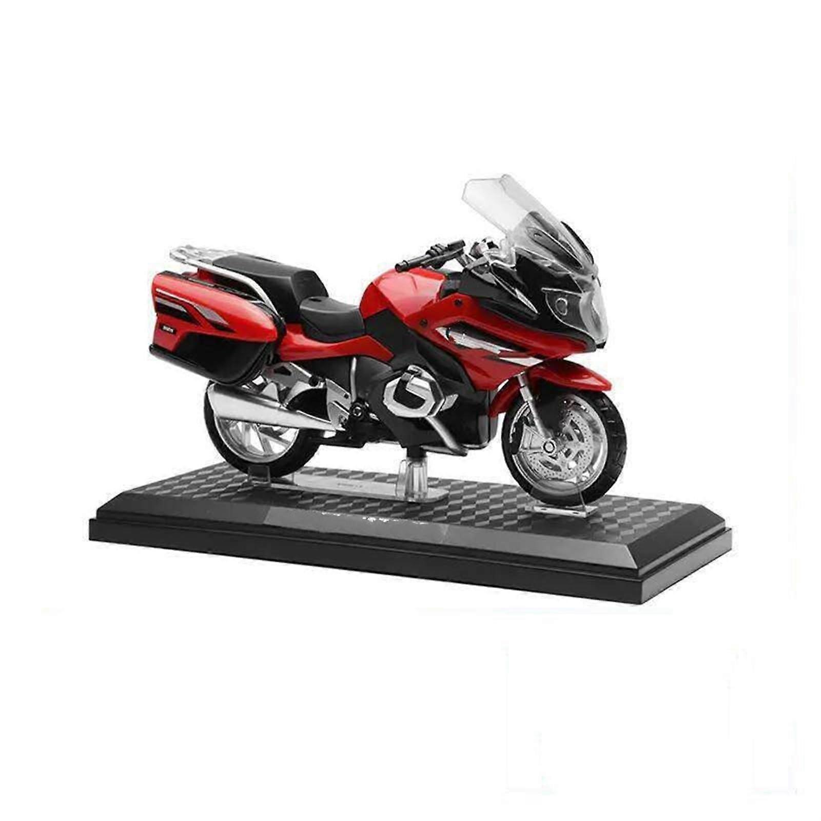 BMW R1250 RT 1:12 Alloy Racing Motorcycle Model High Simulation DieCasting Metal(Rojo)