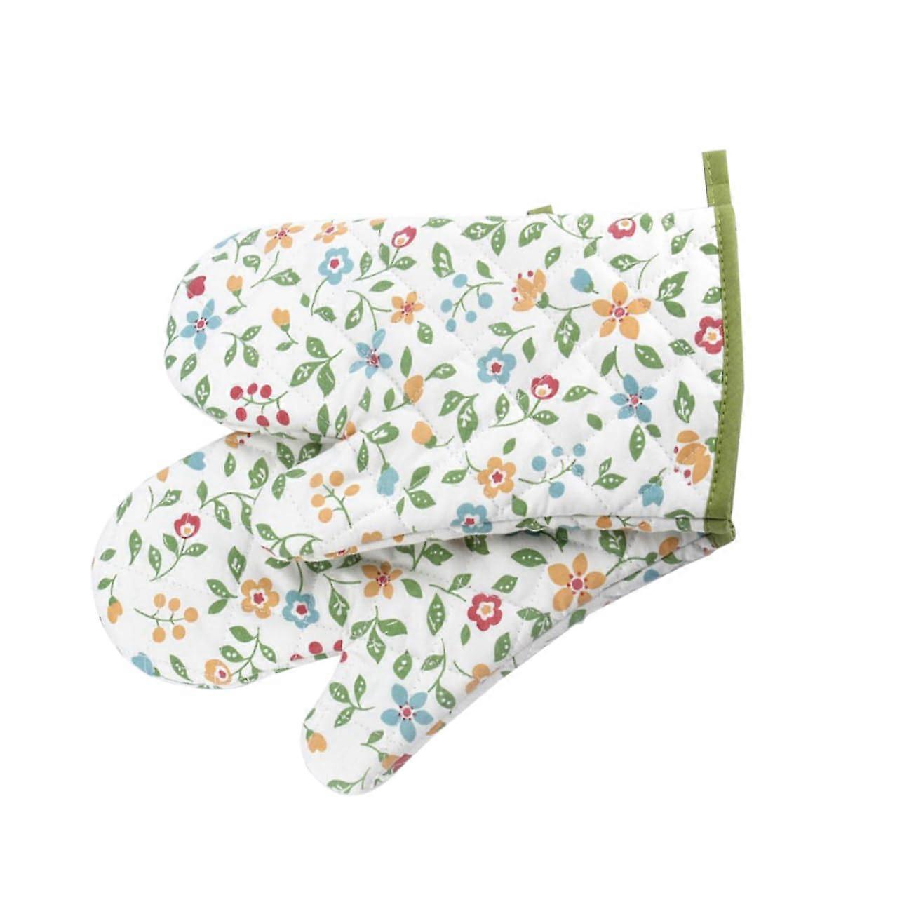 Oven Gloves One Pair For Baking Grilling Barbecue And Microwave Use