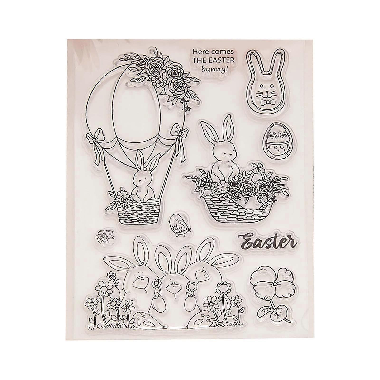 Cute Easter Bunny Stamp Perfect for Handmade Art and Scrapbooking Enthusiasts