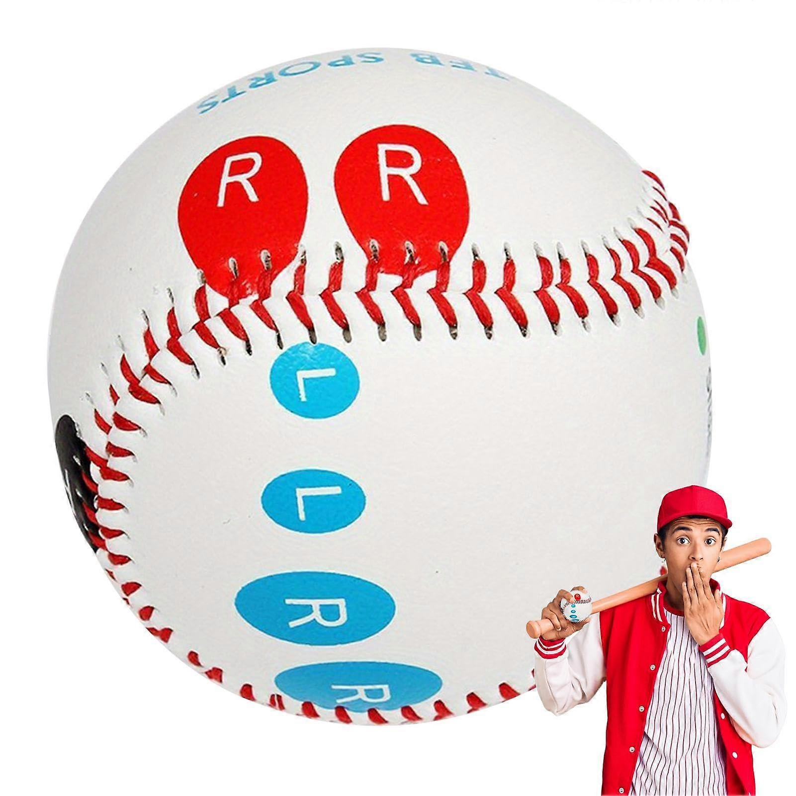 Bullet Ball Baseball 9-Inch Weighted Baseball Color-Coded Finger Placement Markings For Left- and Right-Handed Pitchers