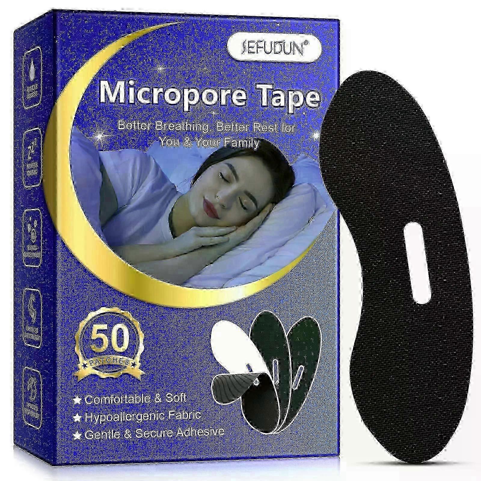 2025 50 Pcs Fita Bucal Micropore para Mulheres e Homens Dormindo, Roncando e Respirando com a Boca, Solução Sem Dor, Hipoalergênica, Amigável à Pele