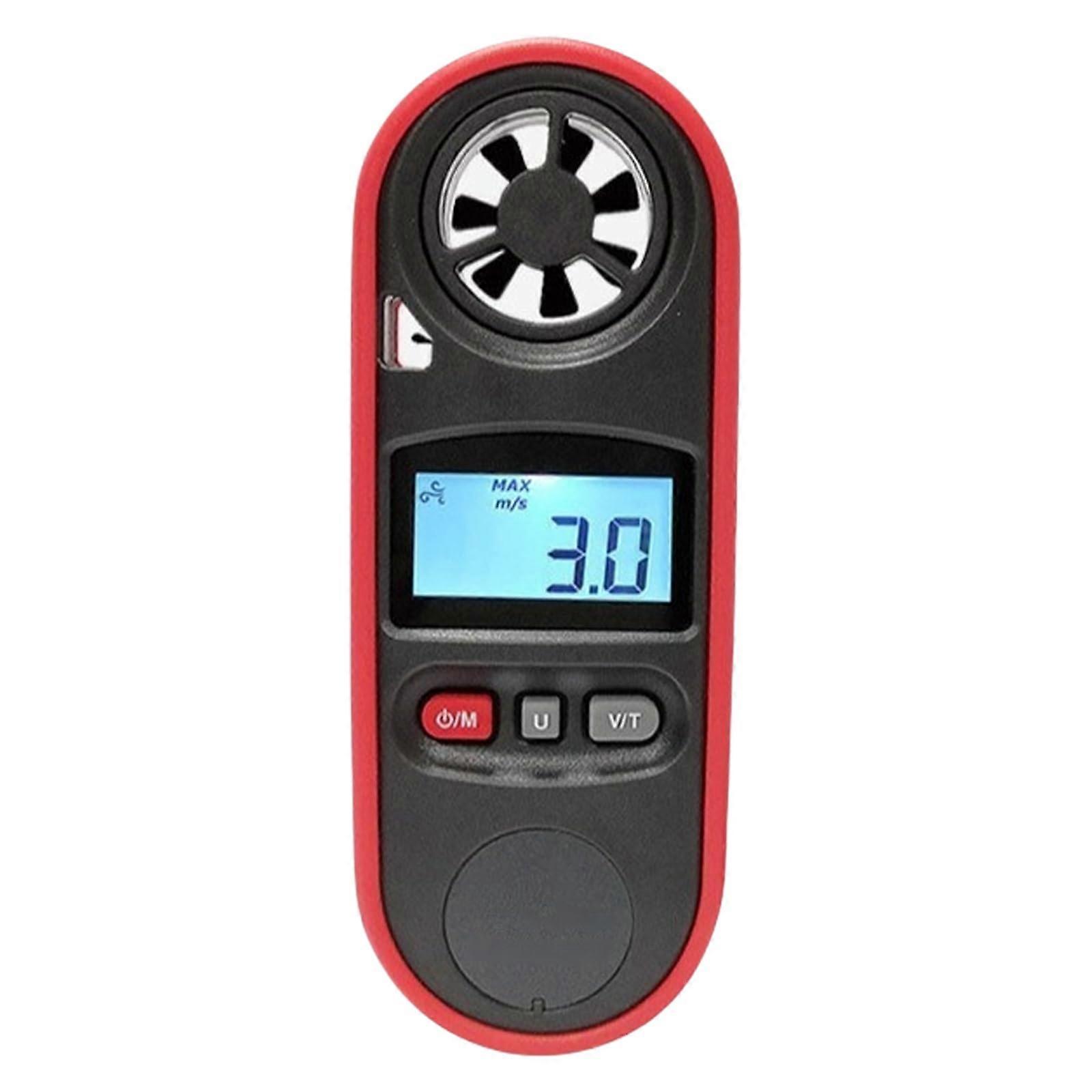 Digital Portable Handheld Anemometer With Wind Speed And Temperature Measurement ABS Plastic Case Outdoor Use