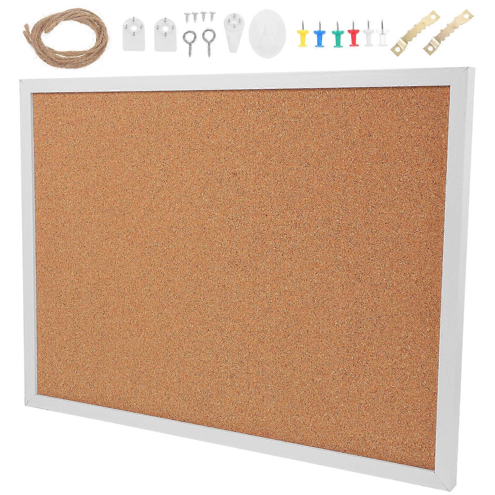 Framed Bulletin Board, Cork Surface for Office Organization