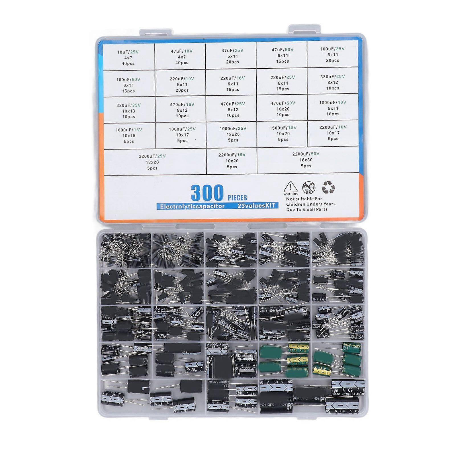 Υψηλής ποιότητας κιτ συσκευασίας ηλεκτρολυτικού πυκνωτή αλουμινίου 300 τεμαχίων 23