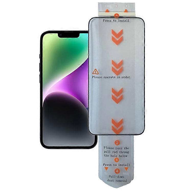 Compatible For iPhone 14 Plus Clear Tempered Glass Screen Protector (Work with Electric Screen Protector Applicator)