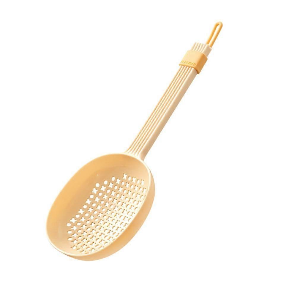 Strainer Pasta Scoop Long-Handle For Kitchen Mesh Scoop Strainer Beige 165x150mm