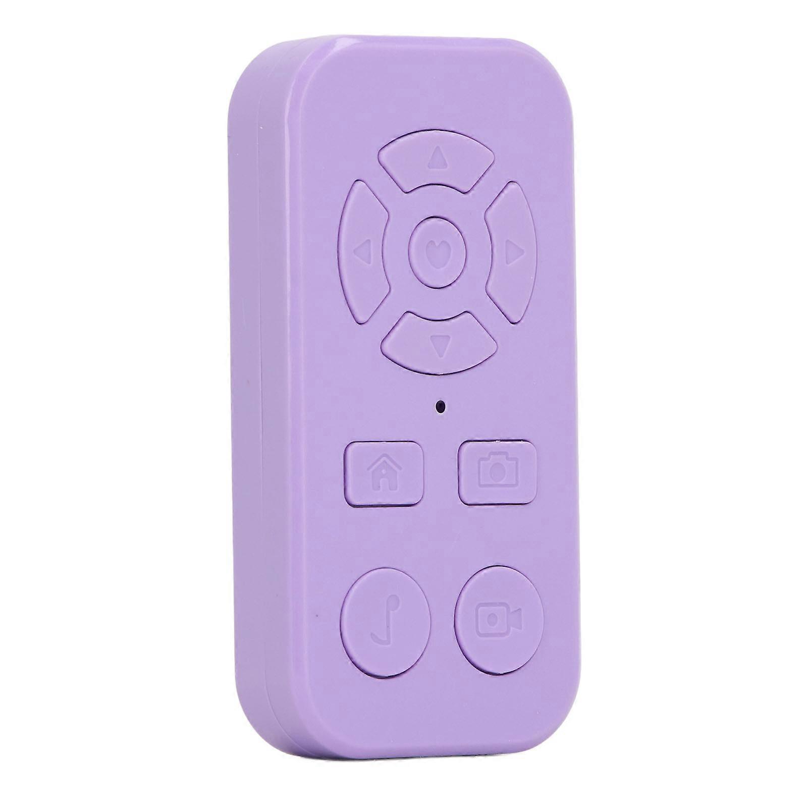 Bluetooth Remote Control Page Turner 9 Keys Smartphone Scrolling Rechargeable Wireless Self Recording Video Clicker Purple 
