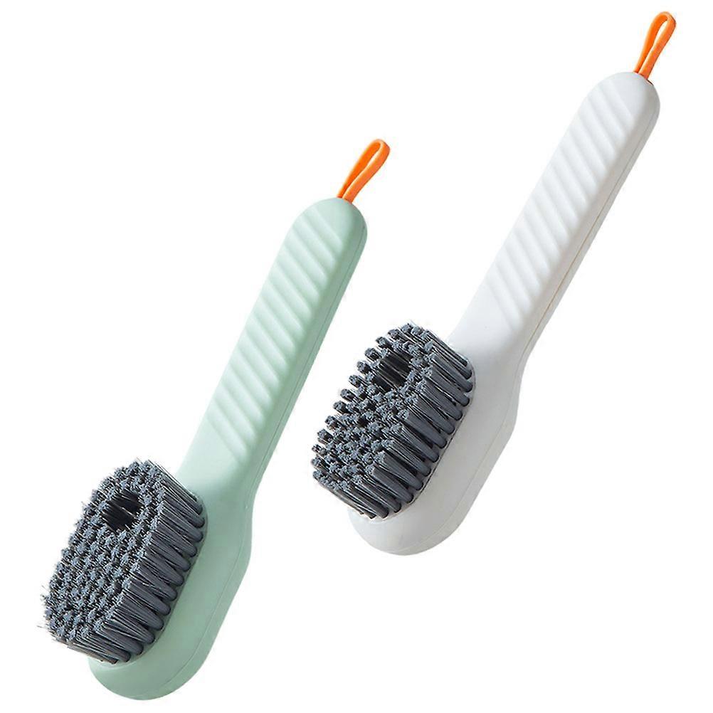 Small Brush For Cleaning Shoe Cleaning Brush Shoes Deep Cleaning White Rectangular 2Pcs