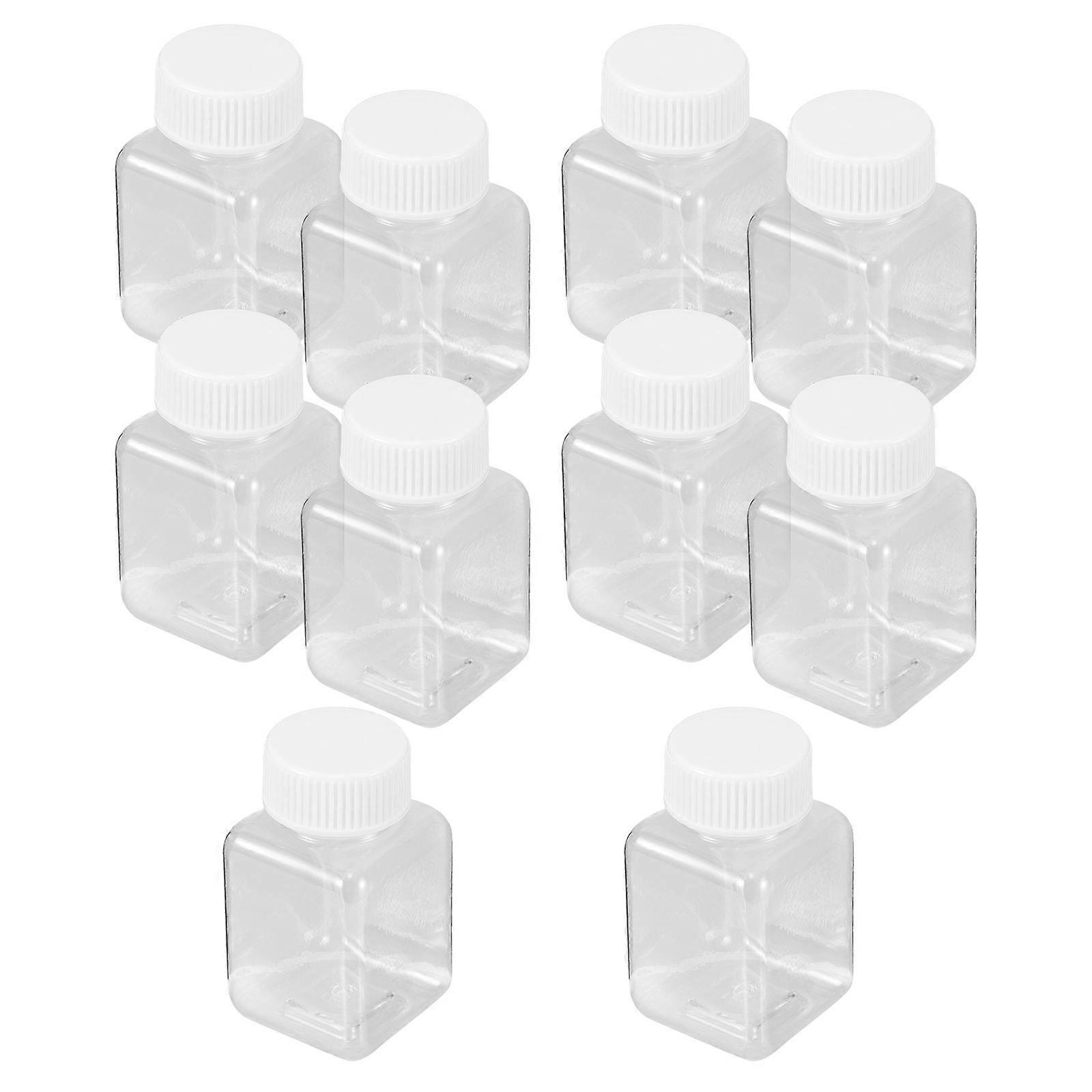 Transparent Plastic Display Bottles for Storage 10Pcs Portable Refill Containers