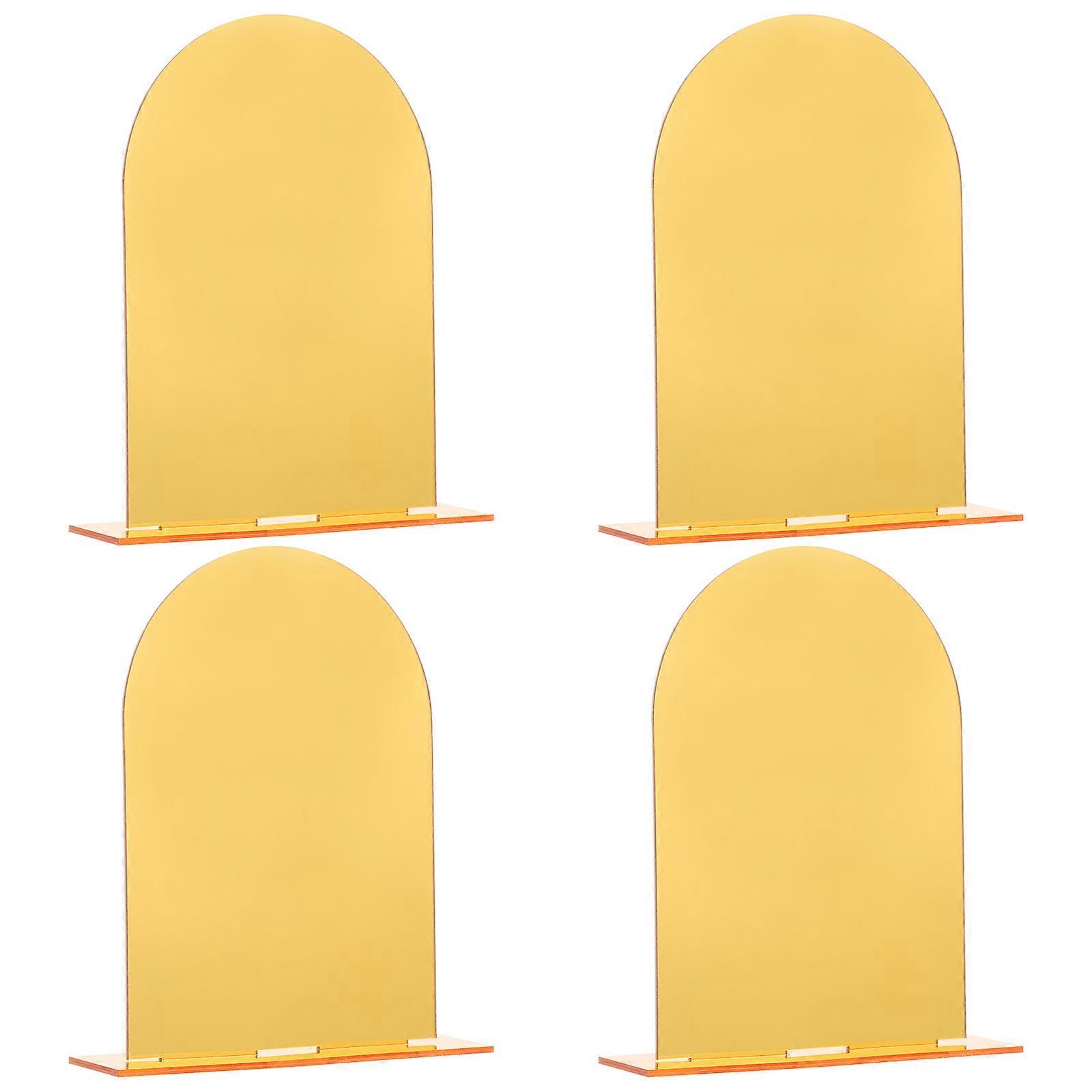 Table Numbers Sign Display for Anniversaries Golden 14.20X12.00X3.00CM 4Pack