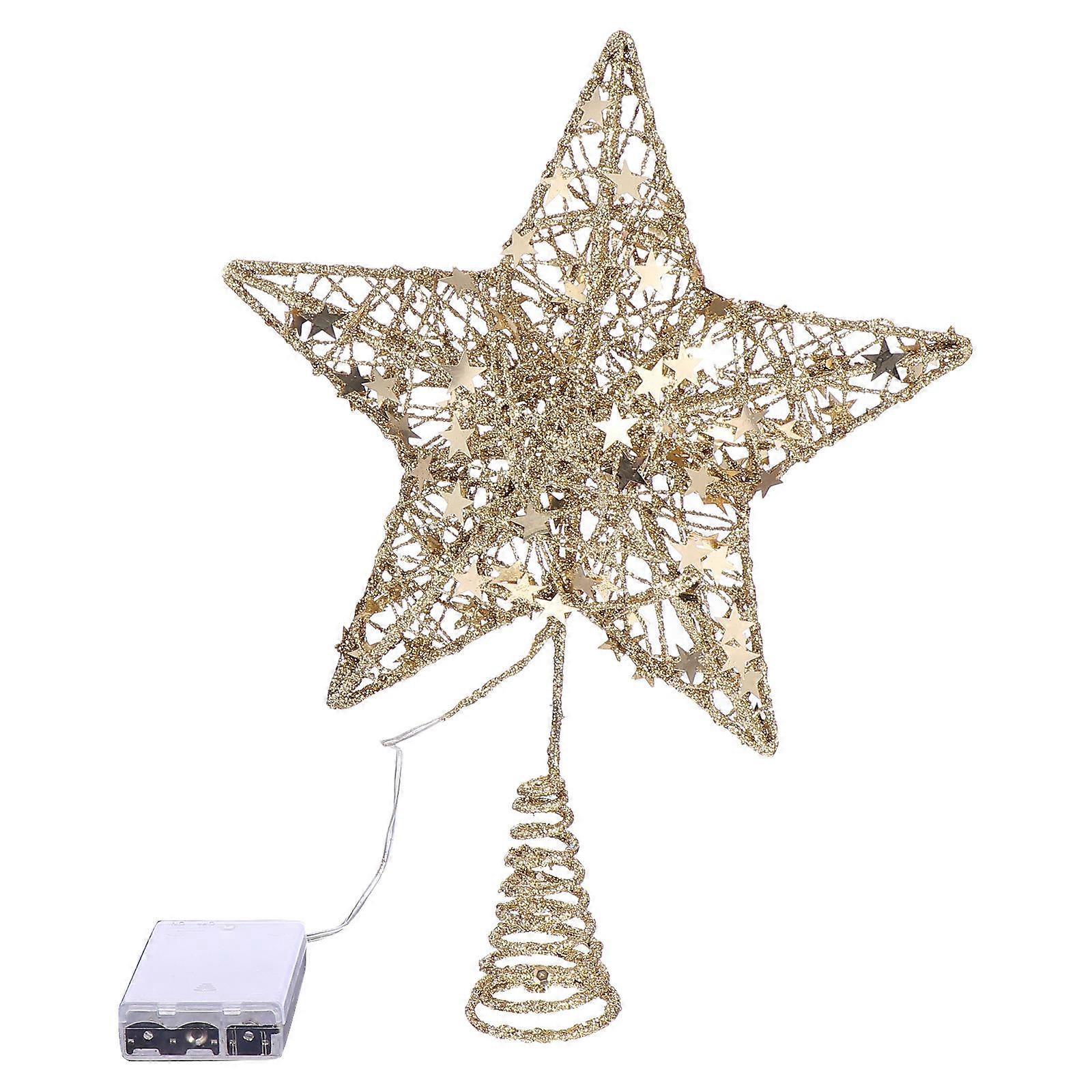 Unique Tree Toppers Christmas Tree Prop -Pointed Star Decoration 23x31cm 1Pc