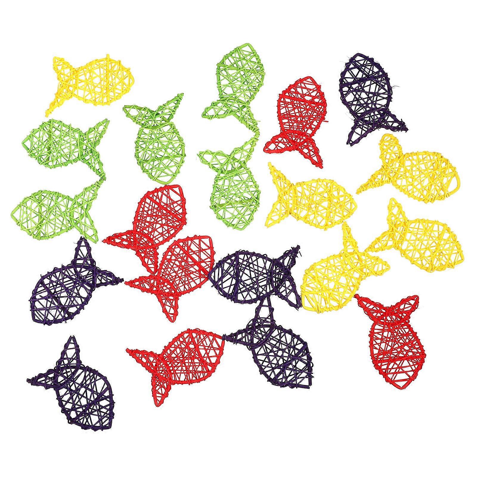 20pcs Red Rattan Ornaments for Decoration Simple and Decorative Items Practical Wall and