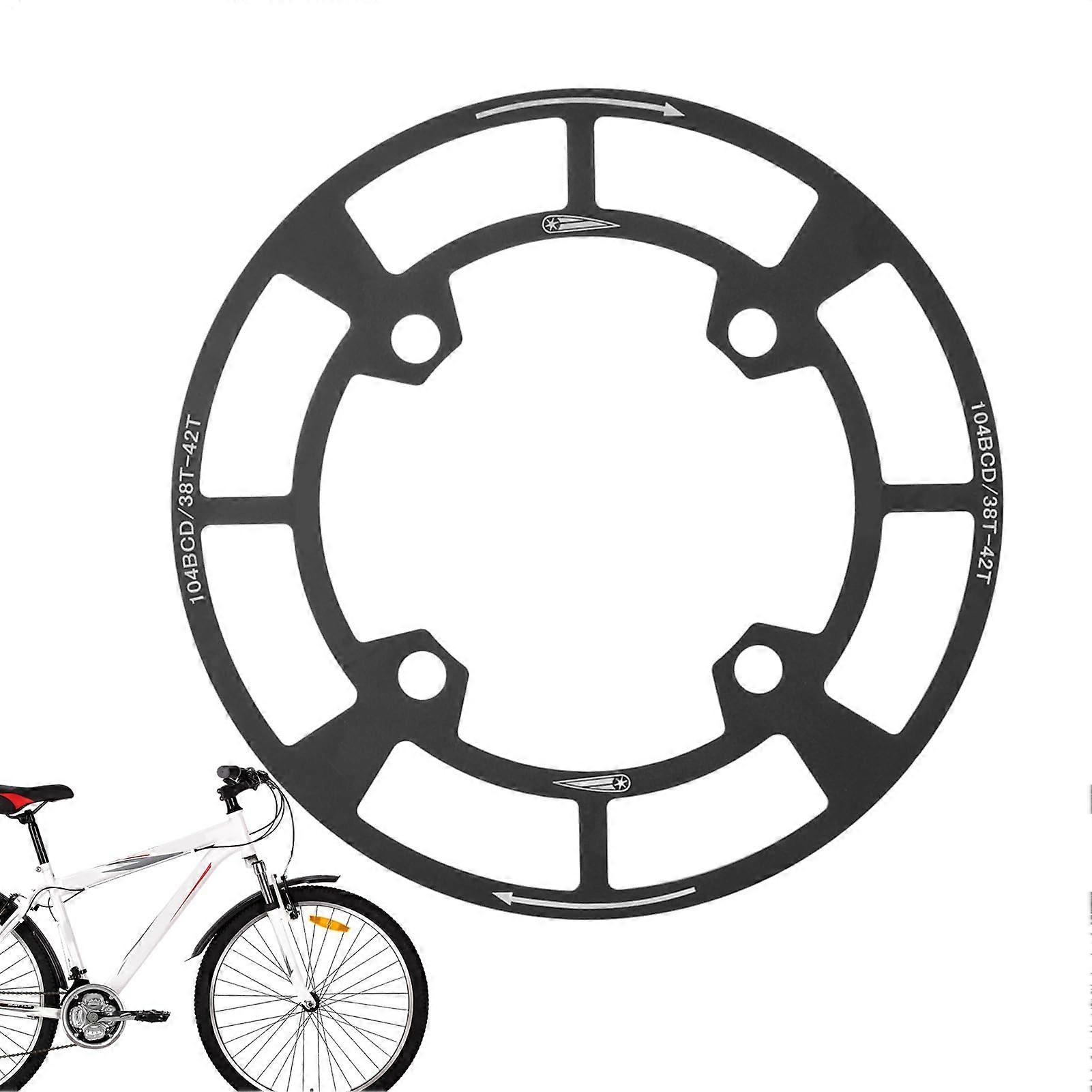 Bicycle chain guard, aluminum alloy cover for chainring Punched precise for adventure 38T42T