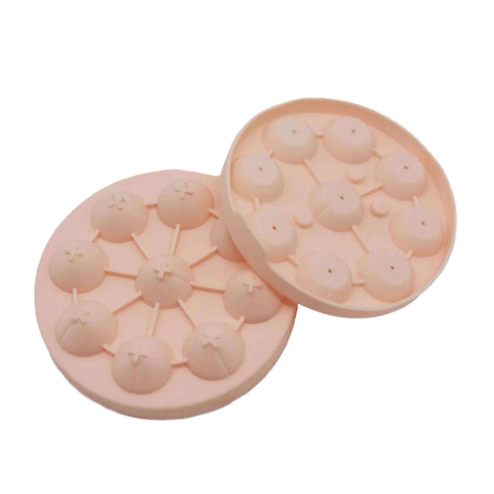 Silicone Ice Cubes Tray with Lid Peach Shape Ice Cubes Tray Rose Ice Molds Easy to Release of Ice Cubes for Coffee  Pink