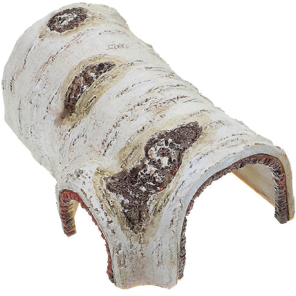 Resin Tree Trunk Cave Aquarium Decoration Medium DIY Landscape Stump for Fish Tanks Reptile Hideout Lightweight Durable with Delicate Workmanship