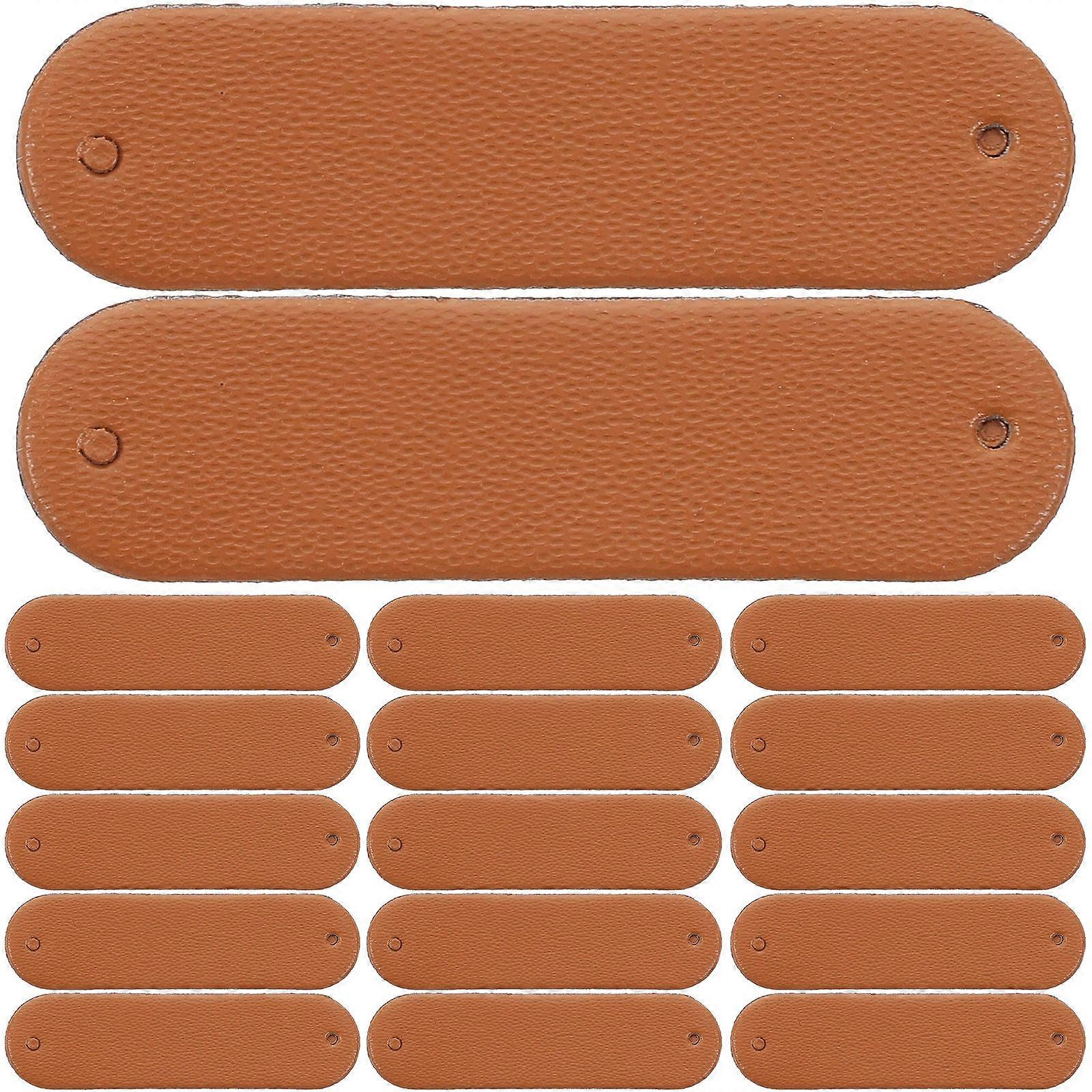 Labels Of Textile For Handmade Crochet Items Rectangular Coffee 4.50X1.20X0.10CM Sewing Projects 100Pcs