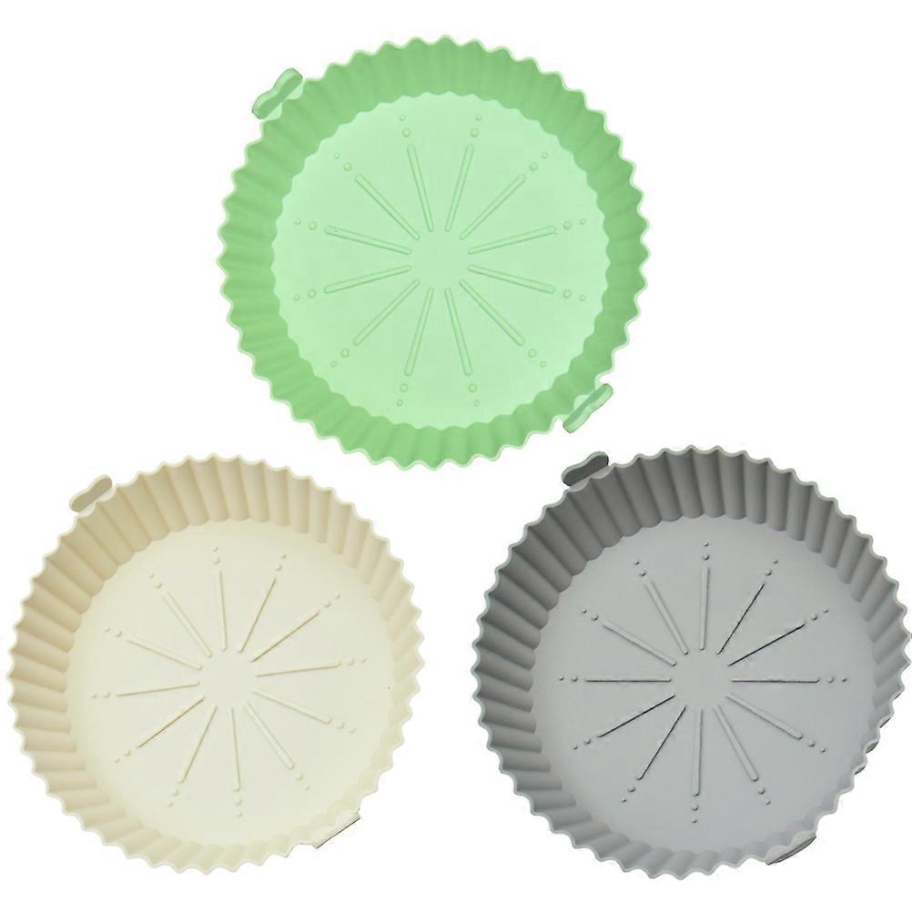 Air Fryer Reusable Square Basket Silicone Non-Stick Heat-Resistant Mats for Baking Cooking 3Set