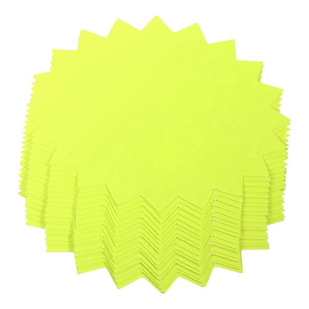 Cost Display Sign Holder Price Tags Simple Design Supermarket Items 16x13x0.2cm Yellow 50Pcs