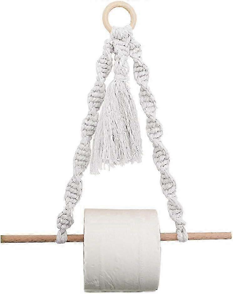 حامل مناشف ورقية - مثبت على الحائط مع موزع مناشف Pompom (بيج)