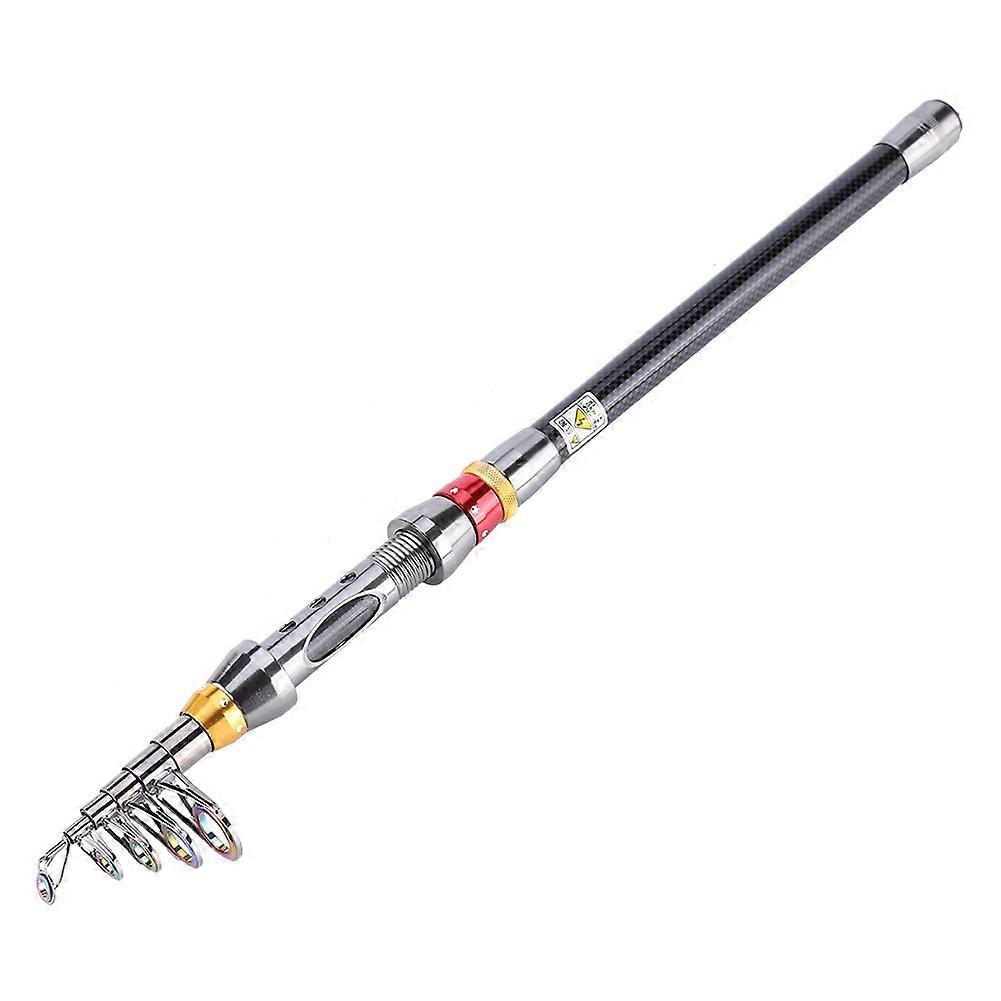Canne à pêche rigide portable en fibre de carbone, accessoire de pêche en eau douce (2,1 m)