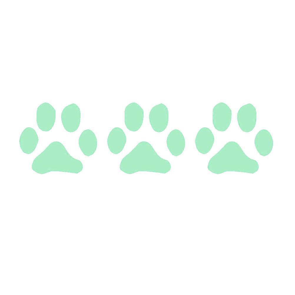 Wall Decals Removable Stickers Paw Pattern Children Light Green 6Set