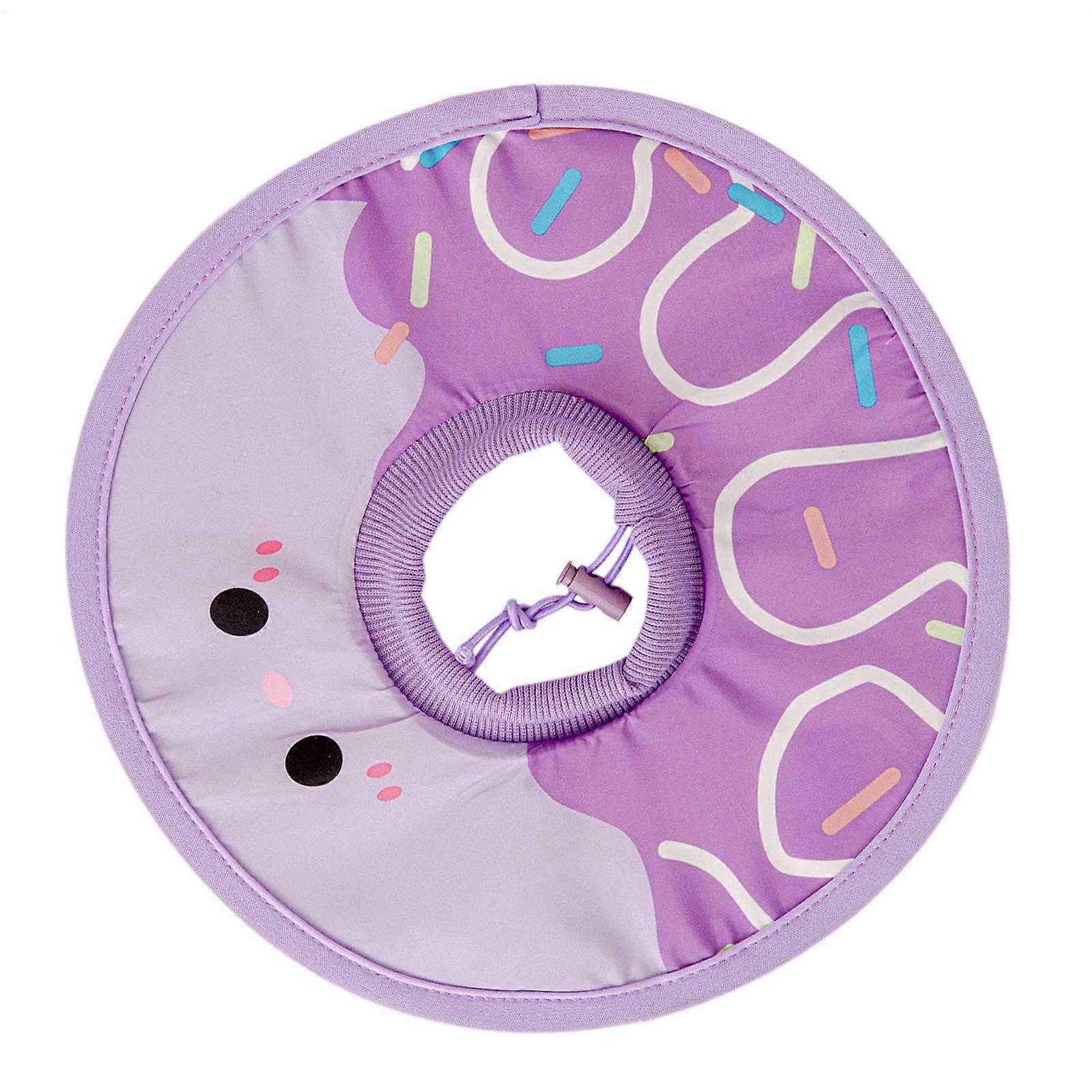 Foldable Cat Cones Small Size S Yellow Donut Design Waterproof Neckline E Collar For Kittens Accessory