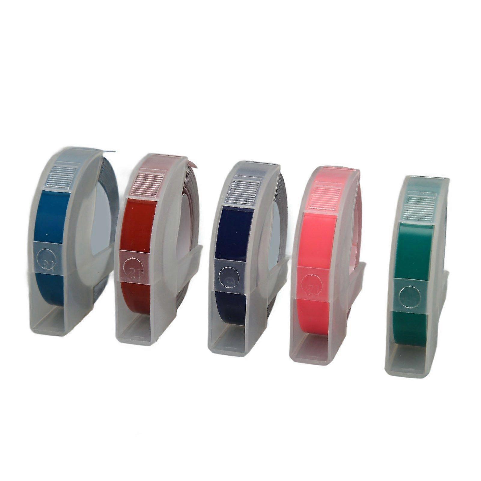 2025 Latest Model 5pcs 3D Embossing Label Tapes 9mm Width 9.8ft Length