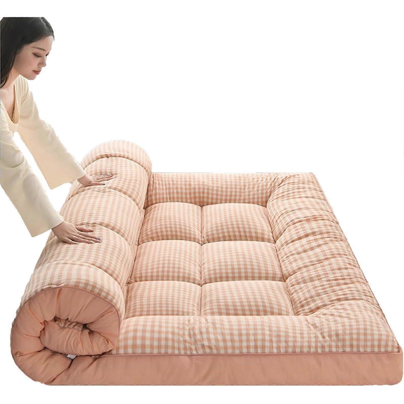 Japanese Floor Mattress, Foldable Futon Sofa Bed, Thick Tatami Mattress, NonSlip and Breathable Design for Home and Dorm Use 90*200cm L