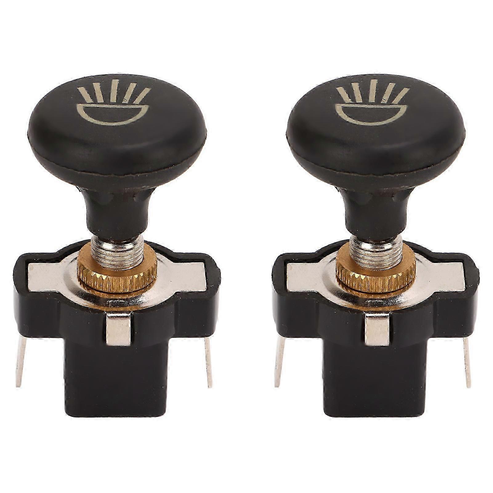 2 Pcs Headlight Push Pull Switch Golf Cart Light Control Switch Button Replacement for E-Z?GO