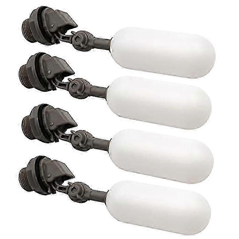 Plastic Water Float Valve 3/4 Inch with Adjustable Arm for Water Tank Pool, 4-Pack