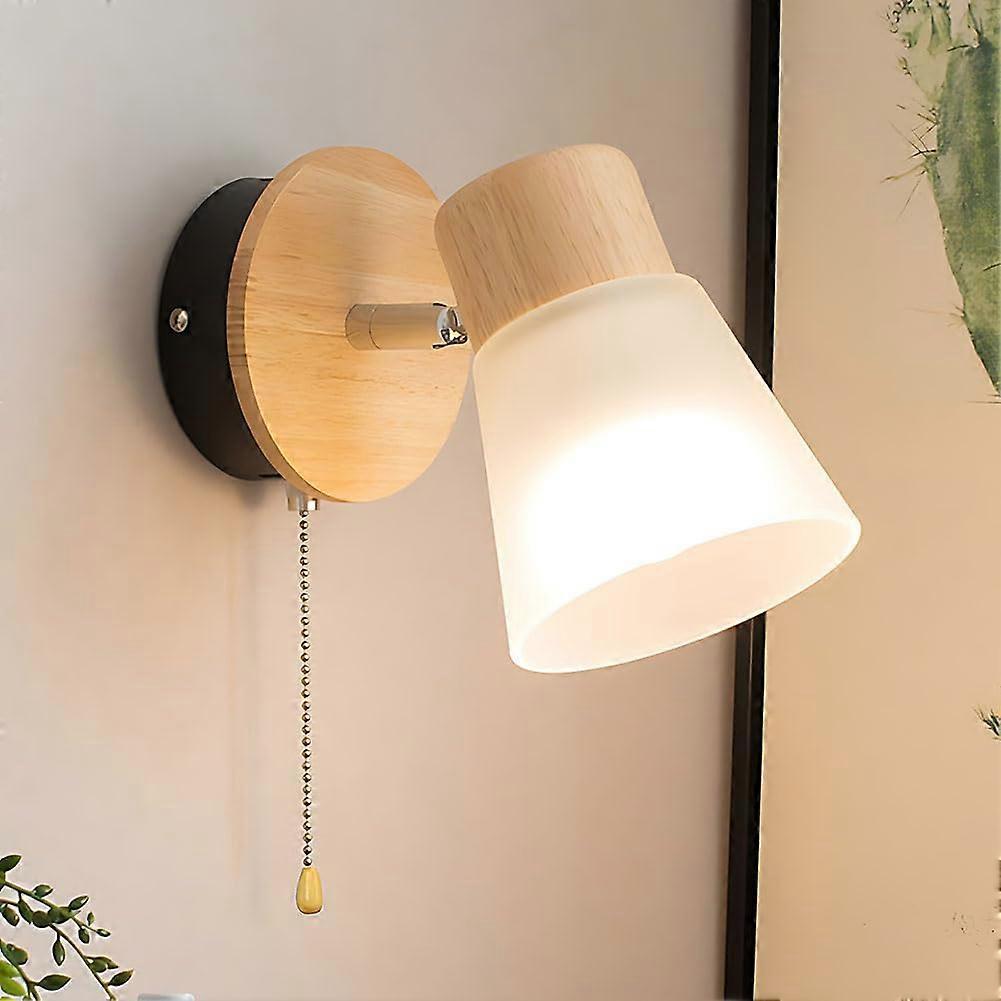 Vintage E27 Rotatable Wall Light with Pull Switch for Bedroom Living Room