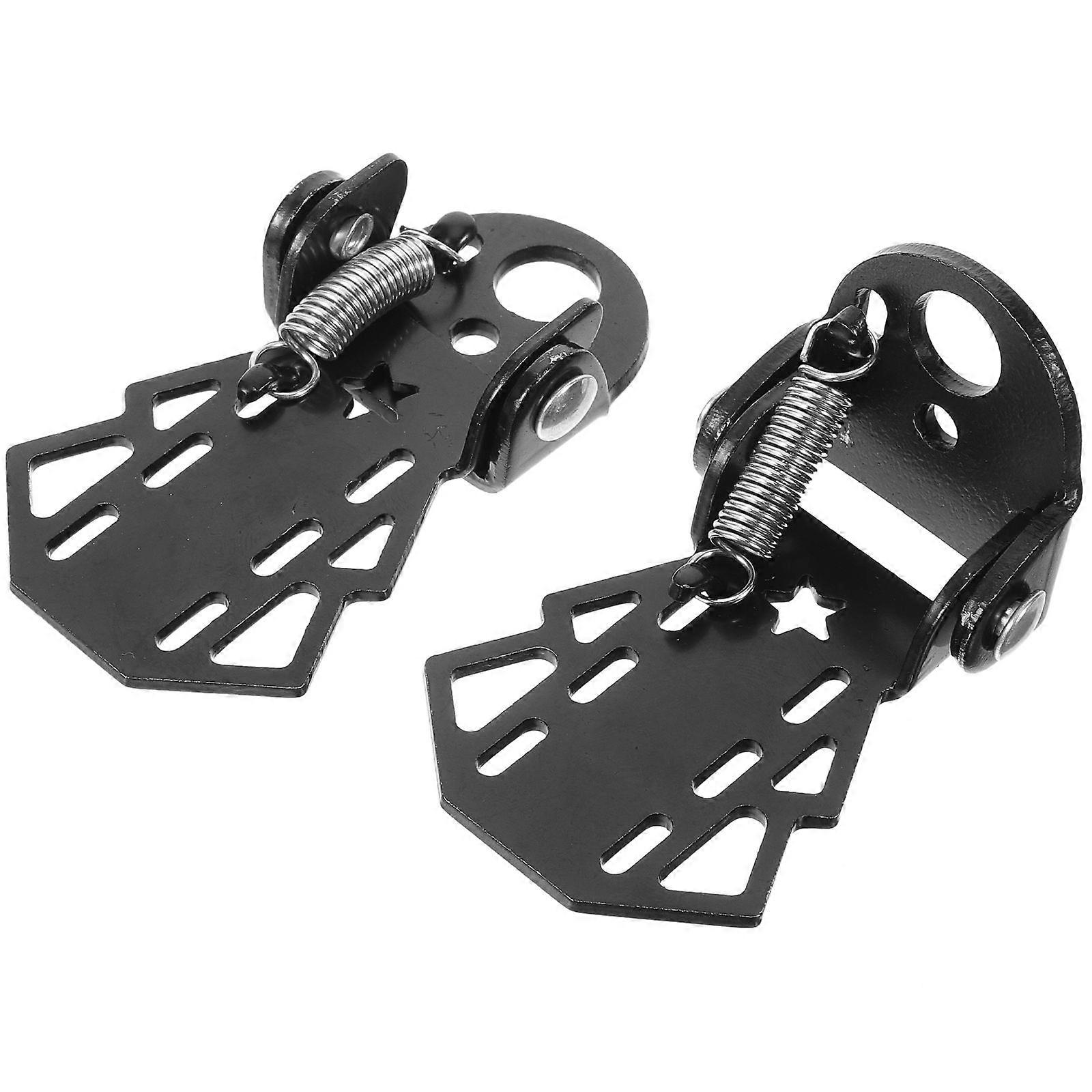 Folding Bike Rear Seat Pedals 2pcs Non Slip Grooves Durable Flat Foot Pegs for Mountain and Standard Bikes Stable Adult Rear Footrest