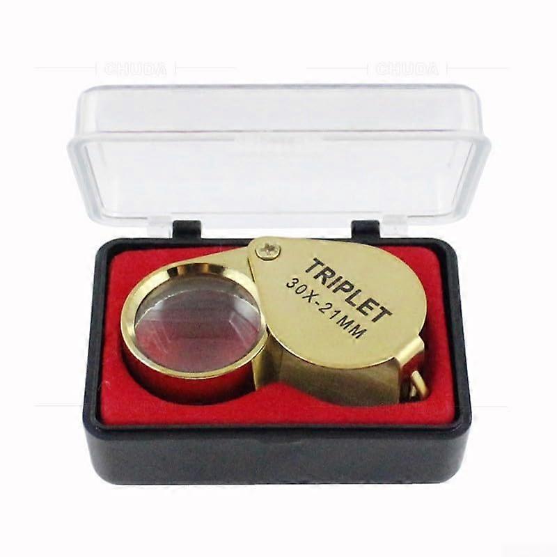 Compact Design 30X Metal Magnifier for Detailed Inspection of Small Objects