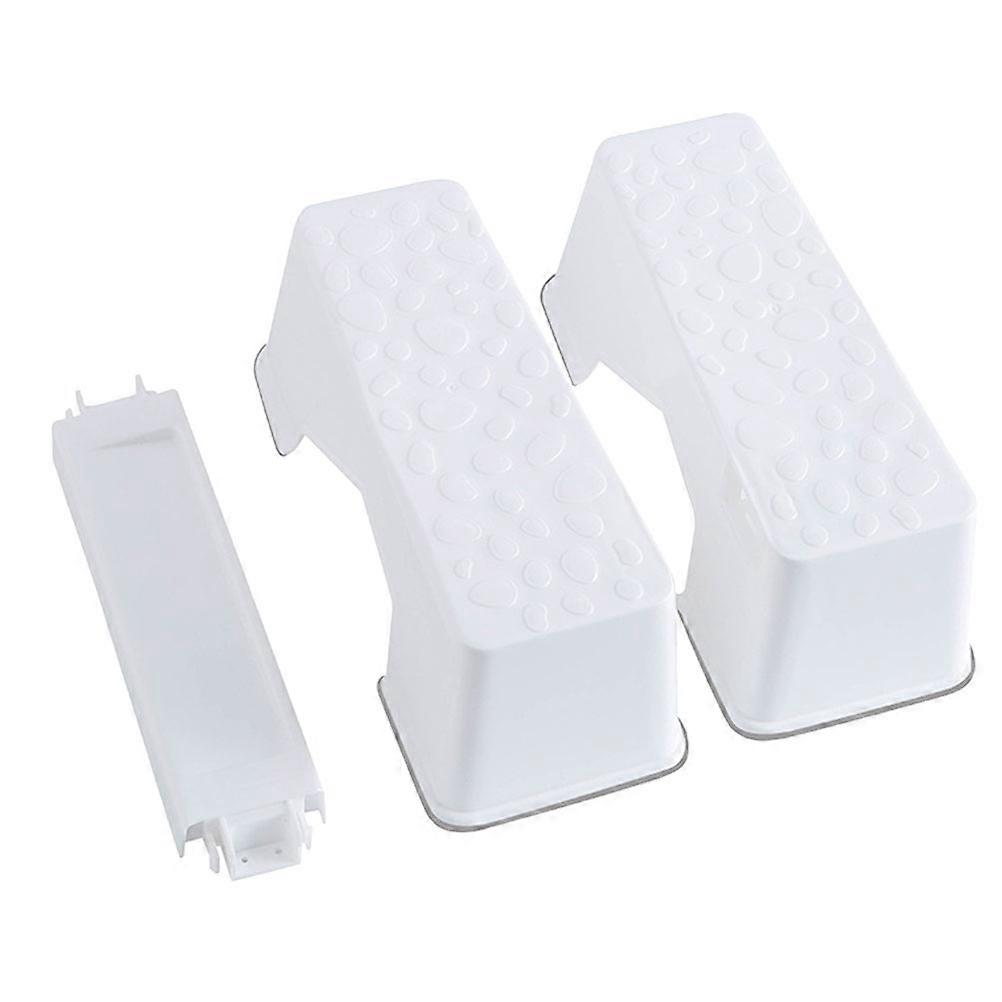 Bathroom Stool Toilet Stool Anti Slip Detachable Portable Space Saving Healthy Position Support 53x32cm White 1Set