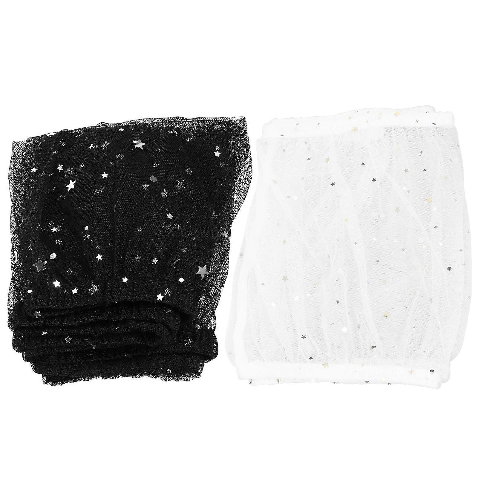 2pcs Elastic Birdcage Cover Netting Guard Skirt for Round Cages Splash Protection Easy Drying