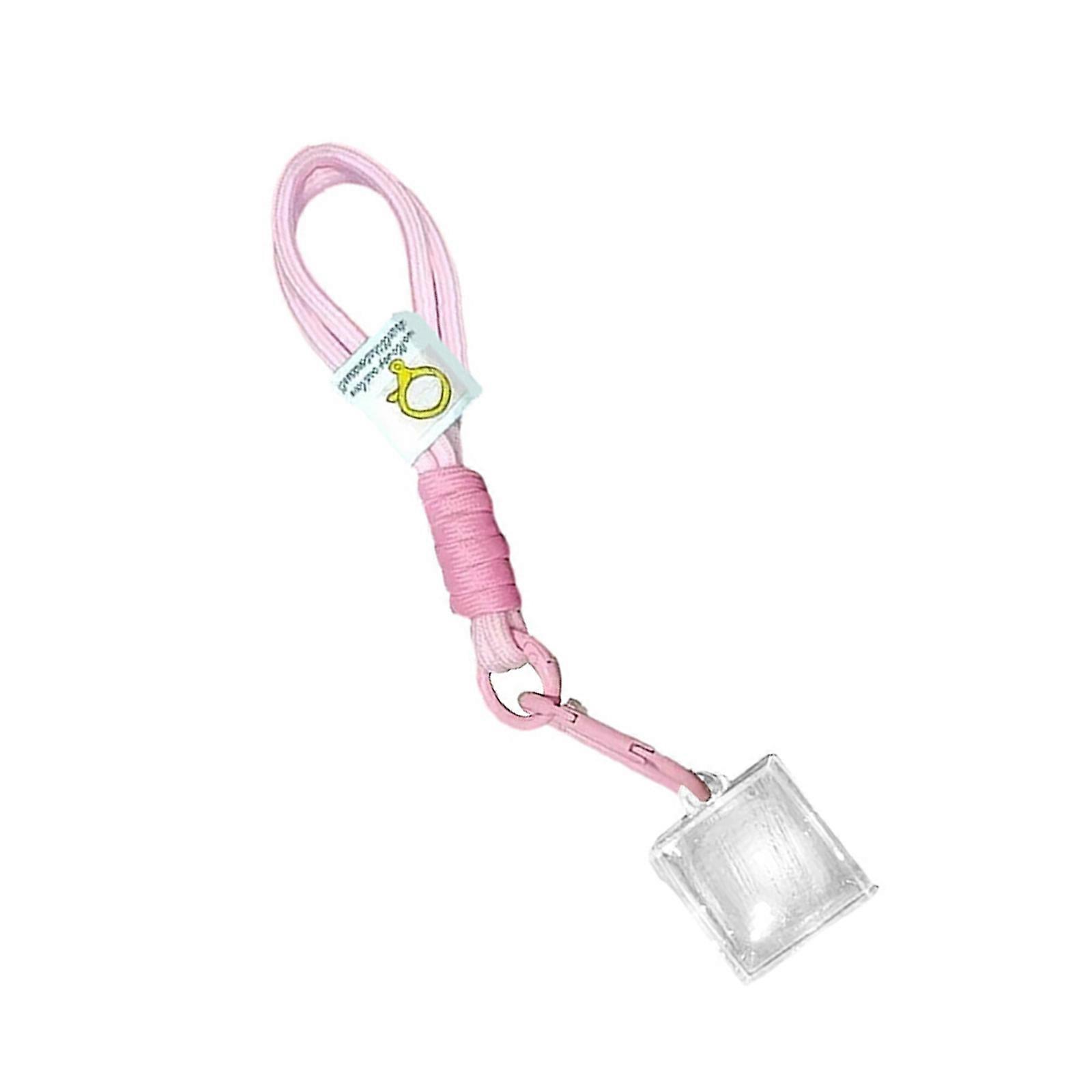 Retro Pixel Filter Accessory Convenient Clear Key Ring Featuring Adventure Theme Design For Memory Keeping  Pink