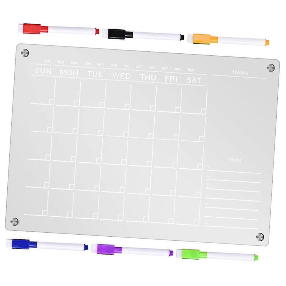 Shopping List Board Acrylic Weekly Planner Office Work 16.51X11.67X0.39in Magnetic Schedule Organization 1 Set