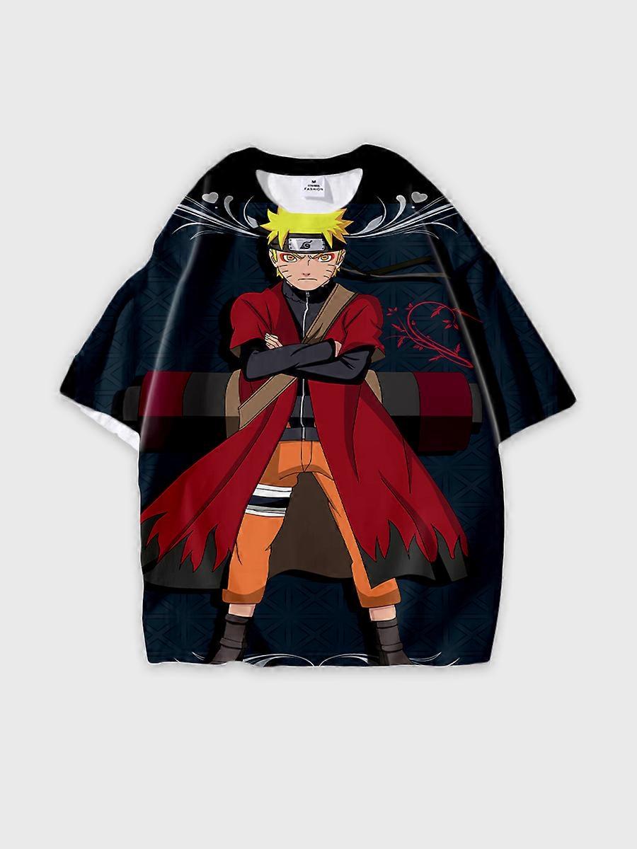 T-shirt round neck Role Pattern loose short sleeve C2164