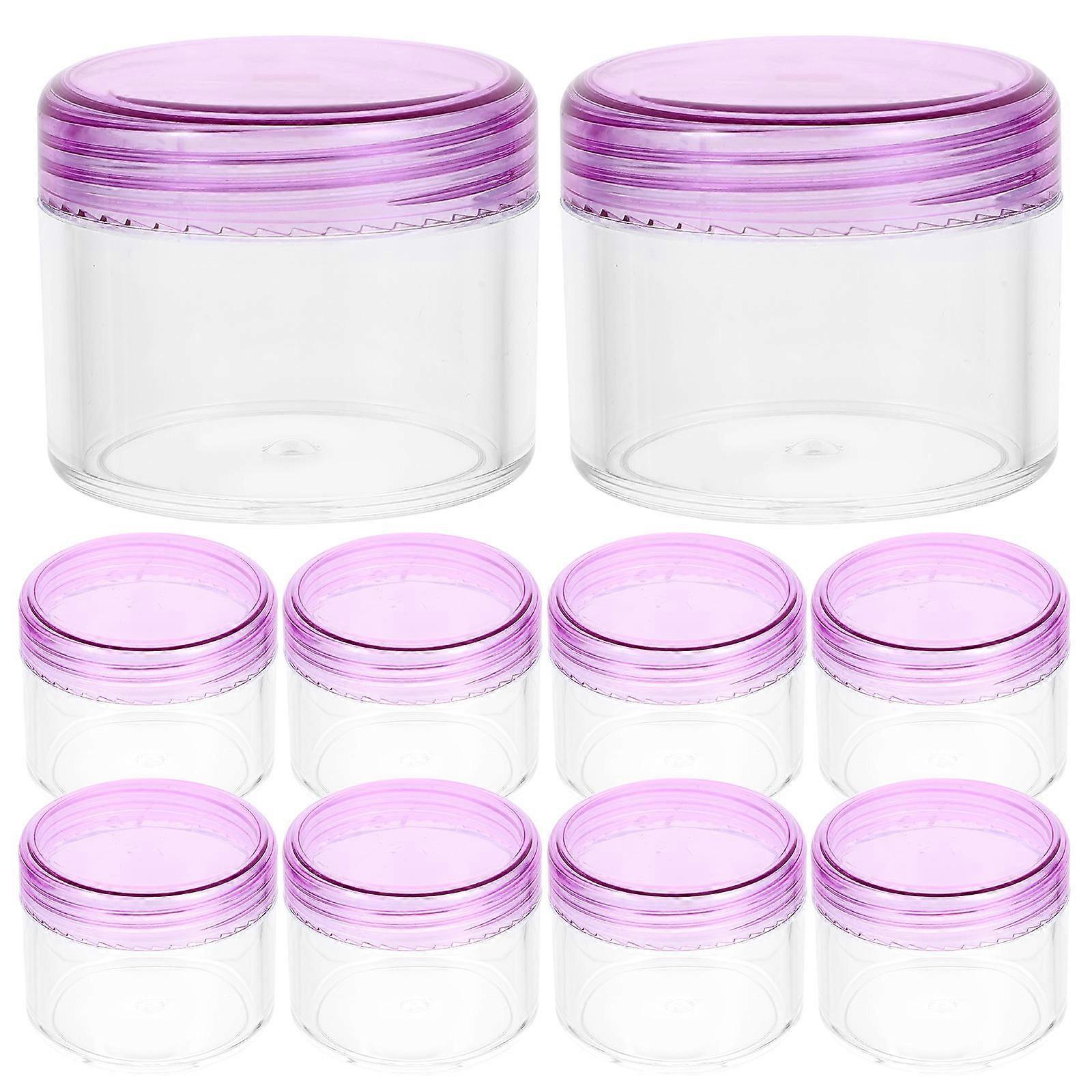 Travel Size Cream Pots 12Pcs Leak-Proof Empty Cream Containers Small Plastic Jars For Camping Compact Practical Use