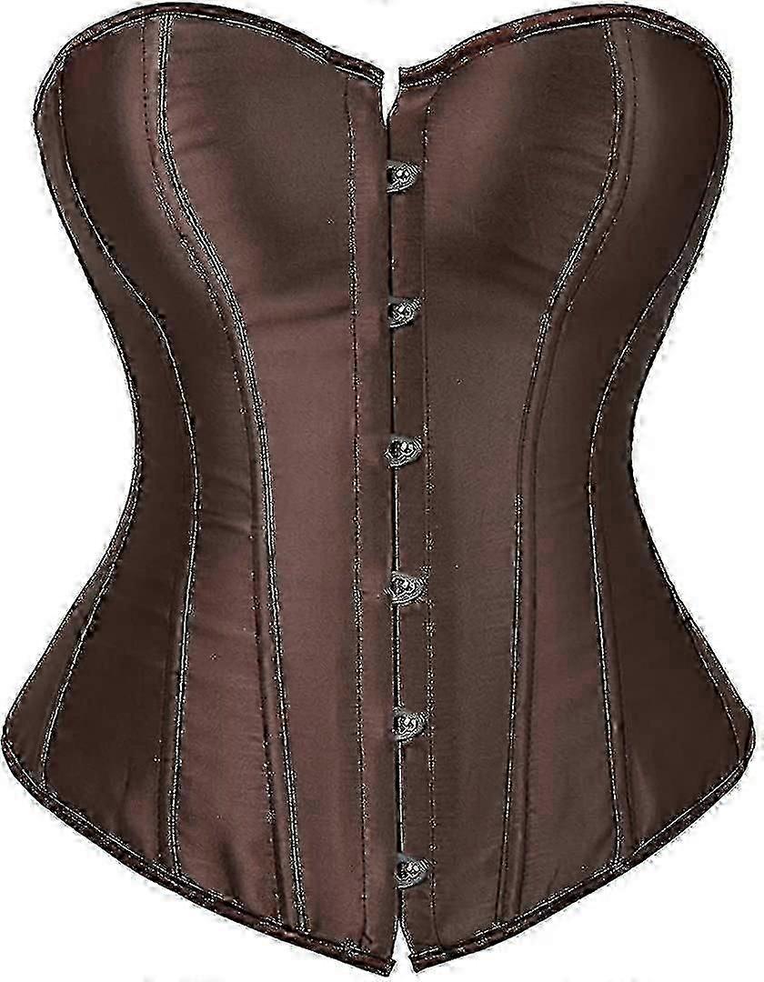 Women's Bustier Corset Top Sexy Lingerie Sets Black Satin Waist Cincher