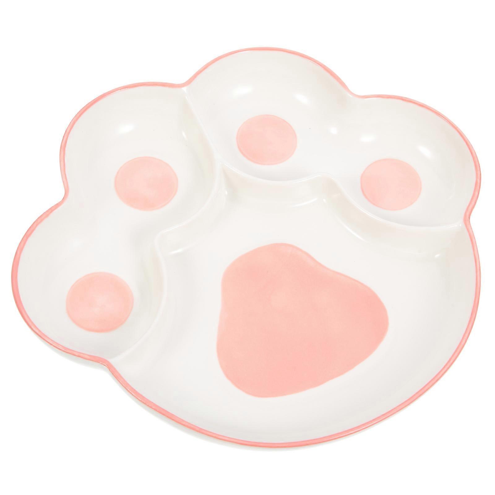 Pink Ceramic Baby Plates for Home Perfect for Snack Serving Tray and Fruit Easily Meet Different Needs