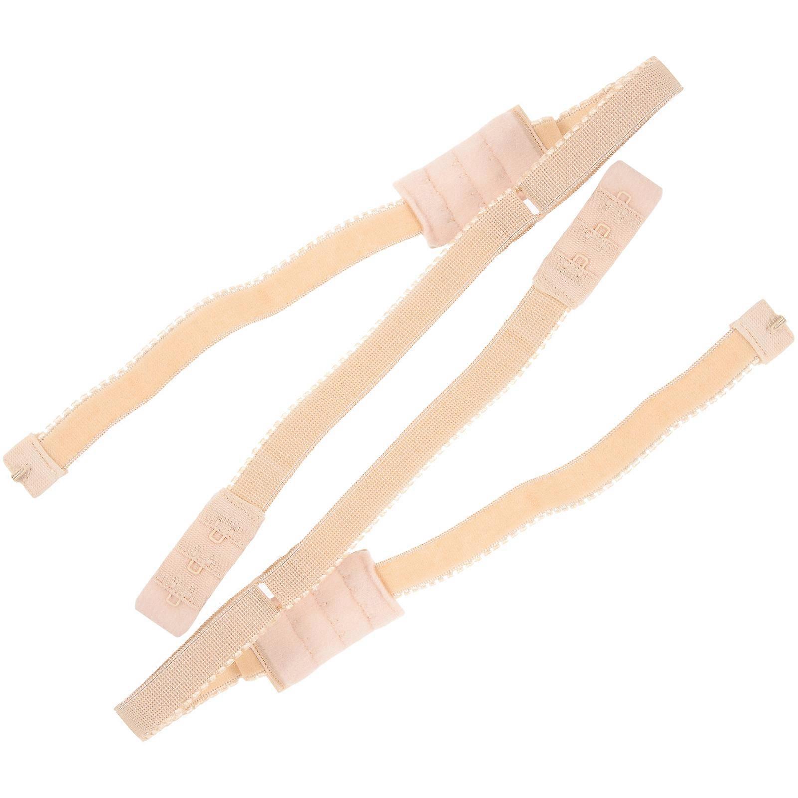 Extenders For Bras Low Back Bra Converter Minimalist Design Daily Wear Beige 56x3.2cm Adjustable Length 2Pcs