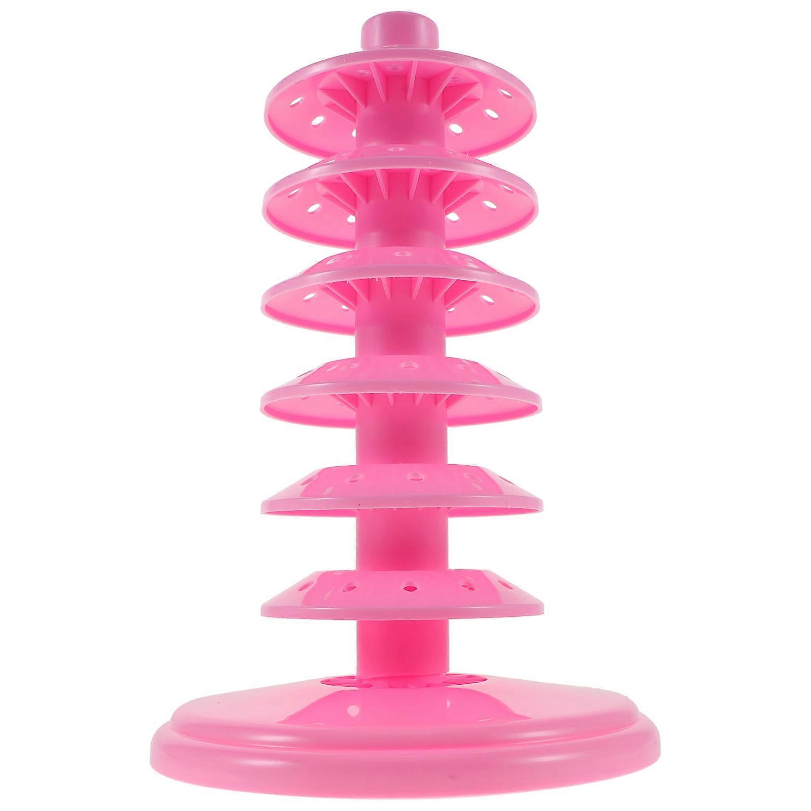 Pink Lollipop Holder for Decor Made of PP Material Ideal for Parties and Display 4.72x4.72 Inches