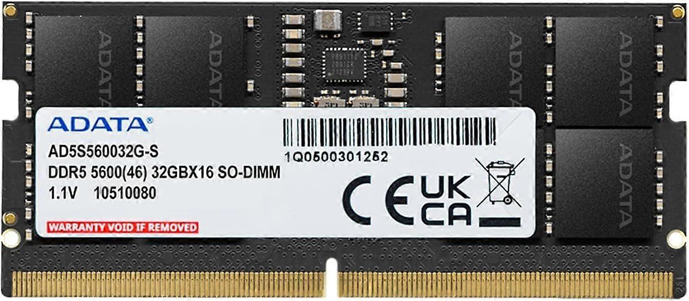 2025 Le plus récent modèle ADATA DDR5 5600MHz 32GB (1x32GB) CL46 SODIMM Laptop RAM Mémoire