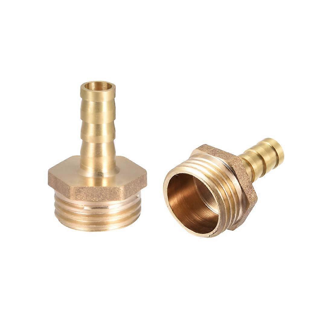 Pack of 2 Brass Hose Connector Hose Connector Barb Pipe Connector Adapter Hose Adapter Hose Adapter 8 mm Barb x G1/2 Outer Pipe 8mm x G1/2