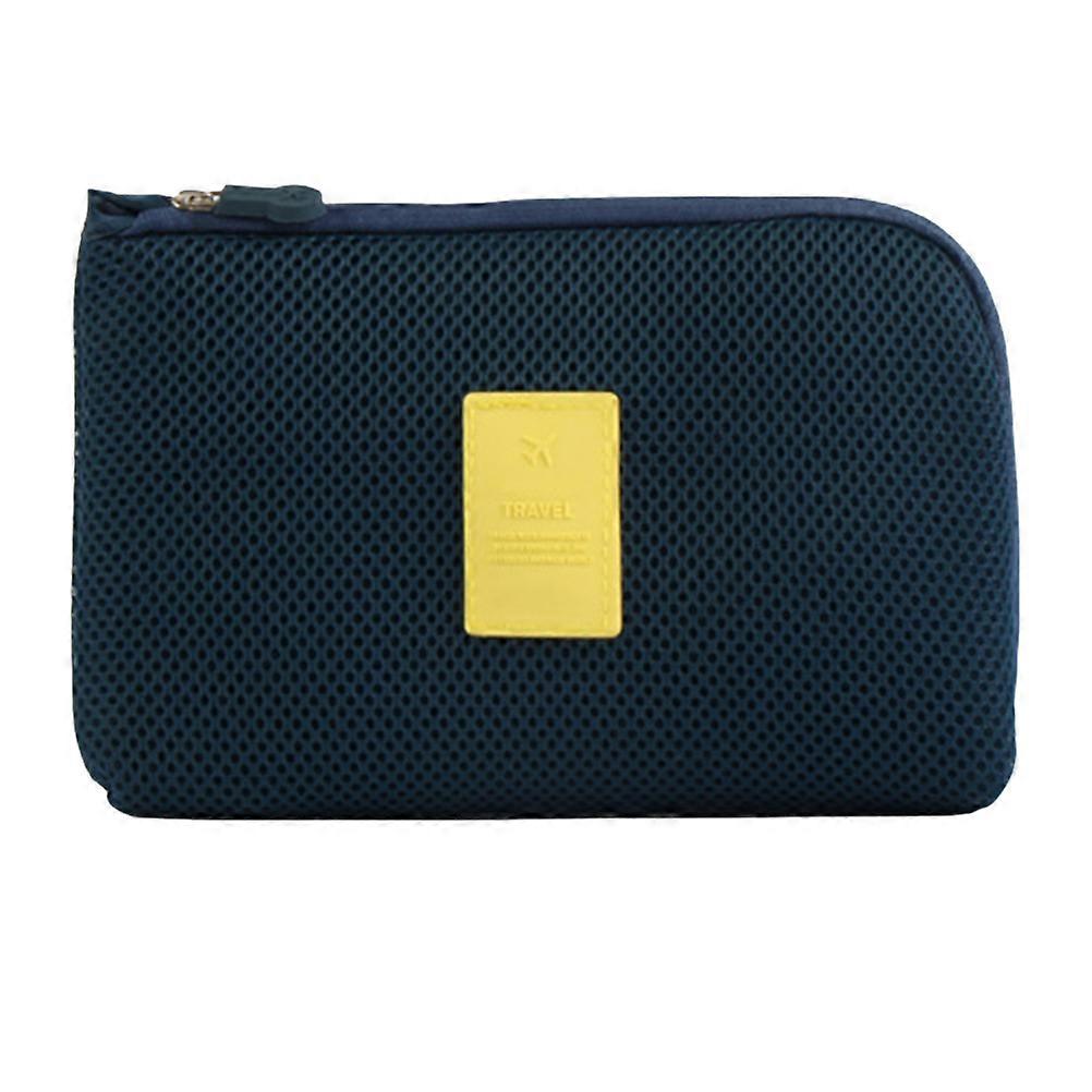 حقيبة تخزين متعددة الوظائف حالة كابل رقمي أزرق داكن معرف كبير الحجم ومفتاح تخزين مقاوم للماء 1 قطعة