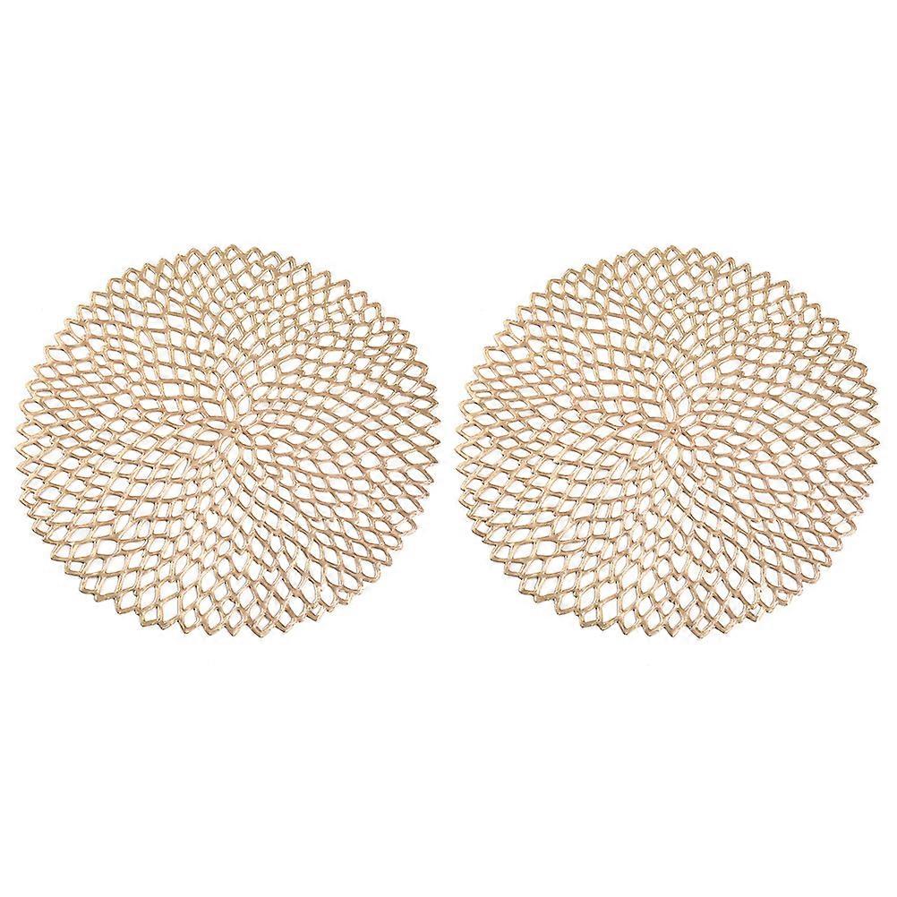 2pcs Insulated Placemats Heat Resistant Decorative Table Mats for Home