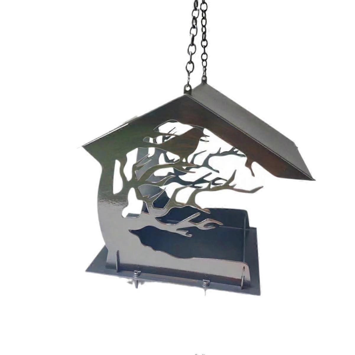 Hanging metal bird feeder, cardinal feeder, practical, spacesaving, beautiful metal bird feeder, bird feeding tray